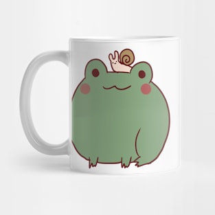 Cute frog with snail Mug